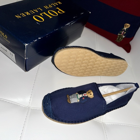 RALPH LAUREN POLO BEAR SLIDE ON SHOES - Picture 2 of 2